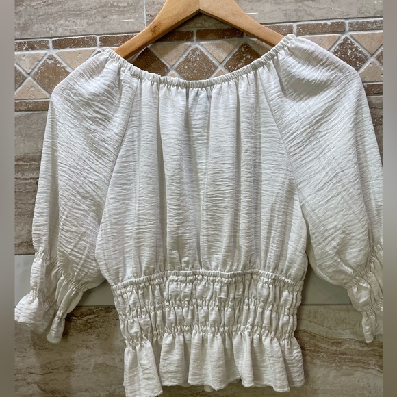 White Off-Shoulder Top Big Girl size XL/16 - Picture 7 of 8